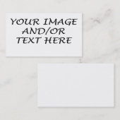 Créez votre propre carte de visite horizontal (Devant / Derrière)
