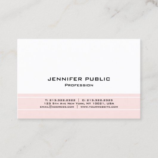 Créez votre propre carte de visite moderne, élégan (Devant)