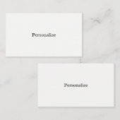 Créez votre propre carte de visite personnalisé (Devant / Derrière)