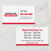 Créez votre propre Carte de visite professionnel (Devant / Derrière)