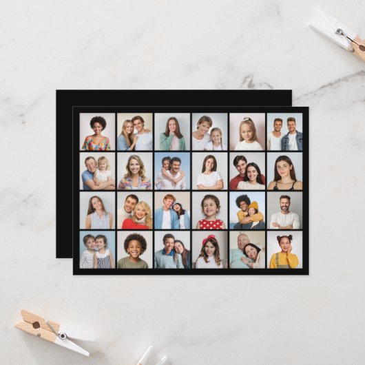 Créez votre propre carte de vœux avec 24 photos (Devant/Arrière en situation)