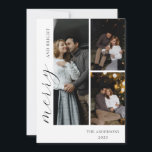 Créez votre propre carte de vœux avec 3 photos<br><div class="desc">Les cartes de vœux avec collage de photos sont le meilleur moyen d'afficher vos photos préférées de votre famille, de vos amis et de vos proches. Souhaitez à votre famille et à vos amis avec cette carte de vœux de vacances à trois photos avec la signature de la famille et...</div>