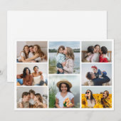 Créez votre propre carte de voeux Collage de 8 pho (Devant / Derrière)