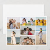 Créez votre propre carte de voeux Collage de 8 pho (Devant / Derrière)