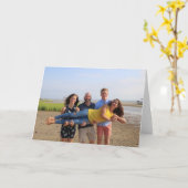 Créez votre propre carte de vœux photo personnalis (Fleur jaune)