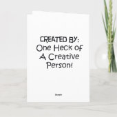 Créez votre propre carte de voeux V (Dos)