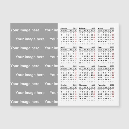 Créez votre propre carte magnétique calendrier 202 (Devant)