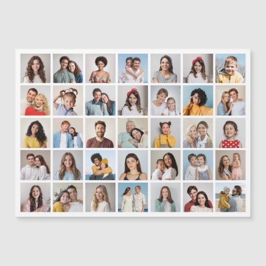 Créez Votre Propre Carte Magnétique Collage Photo  (Devant)
