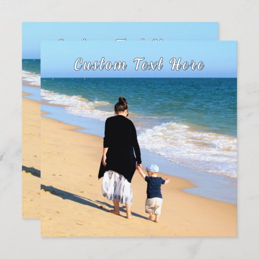 Créez votre propre Carte photo avec du texte perso (Devant / Derrière)