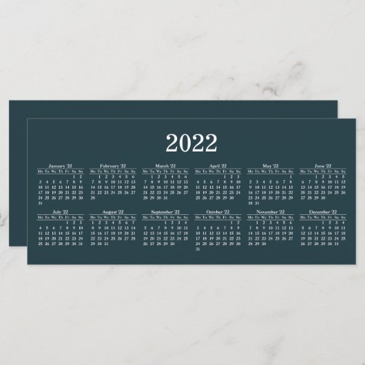 Créez votre propre carte plat 2022 calendrier (Devant / Derrière)