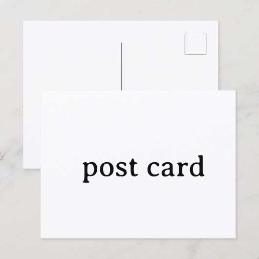 Créez votre propre carte postale à conception simp (Devant / Derrière)