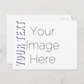 créez votre propre carte postale avec photo et tex (Devant / Derrière)