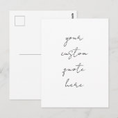 Créez votre propre carte postale de citation (Devant / Derrière)