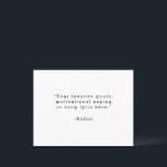 Créez votre propre carte postale de voeux<br><div class="desc">Créez votre propre carte postale de voeux de devis personnalisée. Caractéristiques minimaliste typographie de machine à écrire.</div>