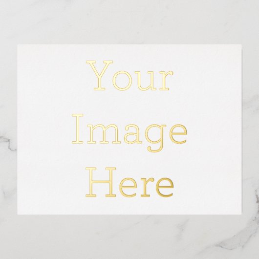 Create Your Own 10,80 cm x 14,25 cm Foil Invitation Postcard (Recto)