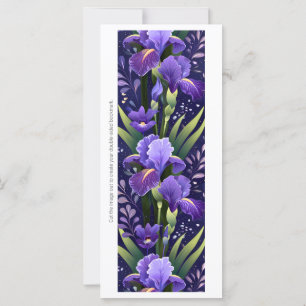 Créez votre propre carte signet à l'iris violet pe