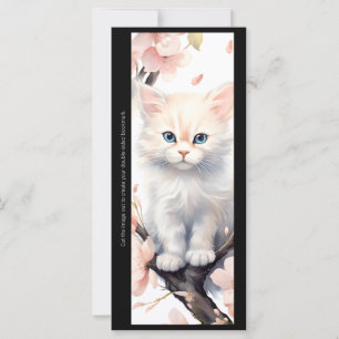 Créez votre propre carte signet chaton à fleurs de
