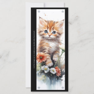 Créez votre propre carte signet chaton orange Dais