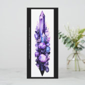 Créez votre propre carte Signet de cristaux violet (Debout devant)
