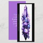 Créez votre propre carte Signet de cristaux violet (Devant / Derrière)