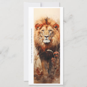 Créez votre propre carte signet de lion africain