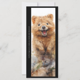 Créez votre propre carte signet de quokka heureux