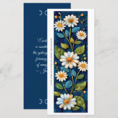 Créez votre propre carte Signet Denim Daisy (Devant / Derrière)