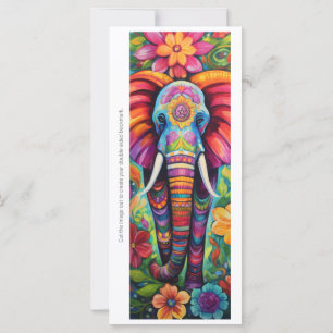 Créez votre propre carte signet éléphant coloré