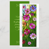 Créez votre propre carte Signet Fleur sauvage en v (Devant / Derrière)