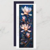 Créez votre propre carte Signet Magnolias en verre (Devant / Derrière)