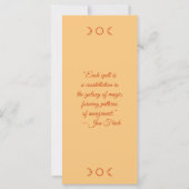 Créez votre propre carte Signet Orange Hibiscus (Dos)