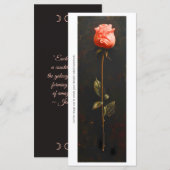 Créez votre propre carte Signet Rose Bud (Devant / Derrière)