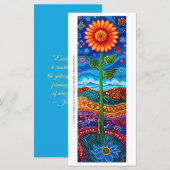 Créez votre propre carte Signet Sunflower Dot Art (Devant / Derrière)