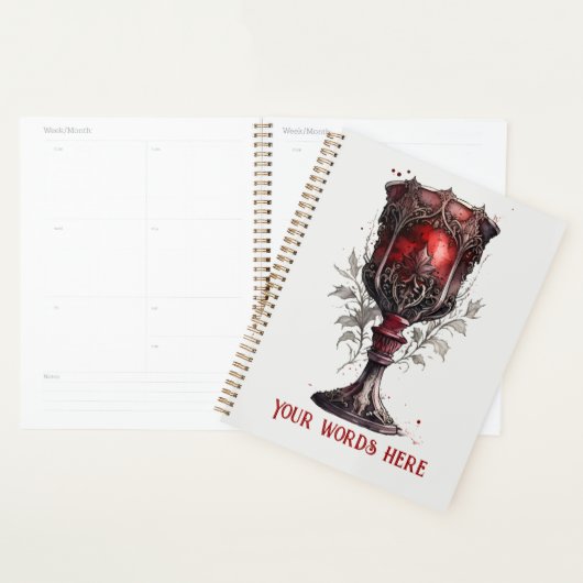 Créez votre propre chalice gothique rouge (Devant avec enveloppe)