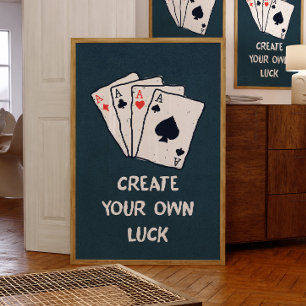 Créez Votre Propre Chance Affiche de Motivation Mu