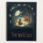 Créez votre propre chat noir mystique étoilé (Devant)