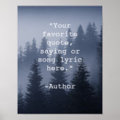 Créez votre propre citation Poster Nature Landcape (Devant)