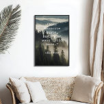 Créez votre propre citation Poster Nature Landcape<br><div class="desc">Créez votre propre devis personnalisé poster art mur. Caractéristiques minimaliste typographie de machine à écrire et moody forêt paysage arrière - plan.</div>