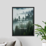 Créez votre propre citation Poster Nature Landcape<br><div class="desc">Créez votre propre devis personnalisé poster art mur. Caractéristiques minimaliste typographie de machine à écrire et moody forêt paysage arrière - plan.</div>