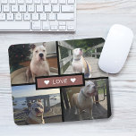 Créez votre propre collection photo de chien<br><div class="desc">Ajoutez vos propres photos d'animaux de compagnie. Design dispose de 4 photos sur une grille avec un rectangle solide au milieu avec le mot "amour" et le coeur accent de chaque côté.</div>