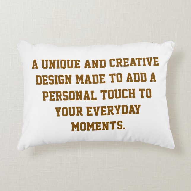 Créez Votre Propre Coussin d'Accent (Devant)