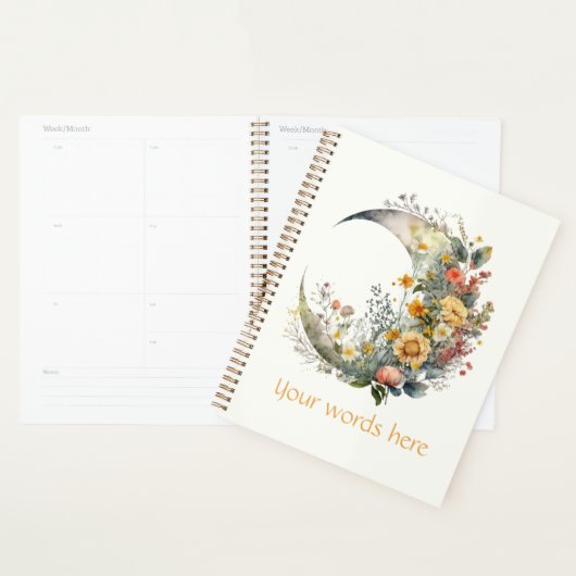 Créez Votre Propre Croissant de Lune Floral Ensole (Devant avec enveloppe)