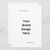 Créez votre propre design et imprimez le menu plat (Devant / Derrière)