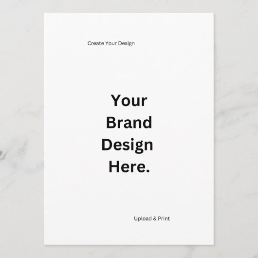 Créez Votre Propre Design et Imprimez un Menu Plat (Devant)