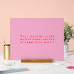 Créez votre propre devis<br><div class="desc">Créez votre propre devis personnalisé imprimé acrylique. Caractéristiques minimaliste typographie de machine à écrire.</div>