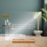 Créez votre propre devis<br><div class="desc">Créez votre propre devis personnalisé imprimé acrylique. Caractéristiques minimaliste typographie de machine à écrire.</div>