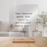 Créez votre propre devis<br><div class="desc">Créez votre propre devis personnalisé en acrylique. Caractéristiques minimaliste typographie de machine à écrire.</div>