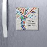 Créez Votre Propre Devis Inspirationnel<br><div class="desc">Cet aimant unique est décoré avec une mosaïque colorée Arbre de vie. Ajoutez votre citation ou message inspirant choisi pour le personnaliser. Vous pouvez modifier la police,  la taille de police et la couleur de police. Mosaïque originale © Michele Davies.</div>