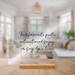 Créez votre propre devis personnalisé de script mi<br><div class="desc">Créez votre propre devis personnalisé imprimé acrylique. Comprend votre citation motivationnelle préférée ou un dicton inspirant dans la calligraphie de script minimaliste moderne.</div>