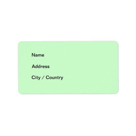 Créez votre propre Étiquette de adresse vert (Devant)